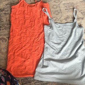 No Boundaries Orange and Gray Camisoles